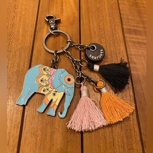 Sakroots Elephant Keychain with Tassels NWOT